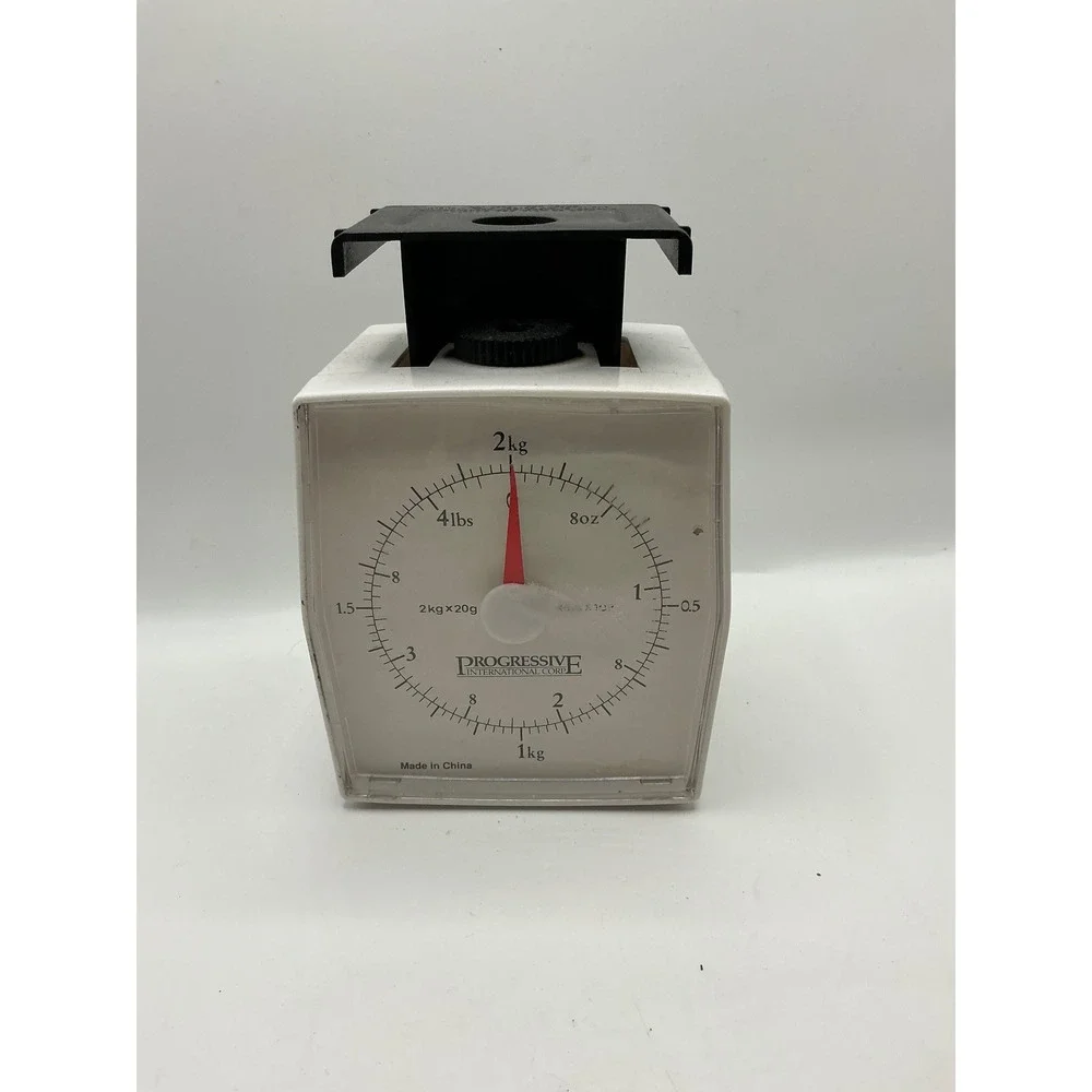 Progressive International Corp Kitchen Scale 2kg 4lb Analog Manual White Compact